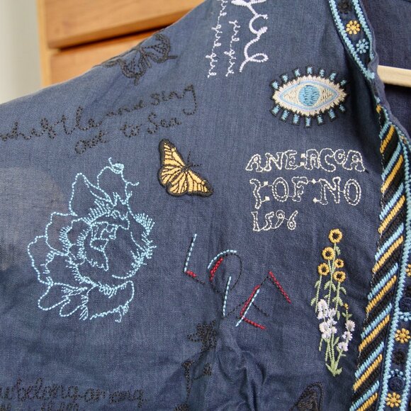 Johnny Was Linen Shirt - Picture 2 of 16